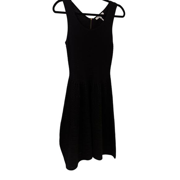 Sandro Black Knit Sleeveless Fit & Flare Dress Size 2 - Picture 1 of 12